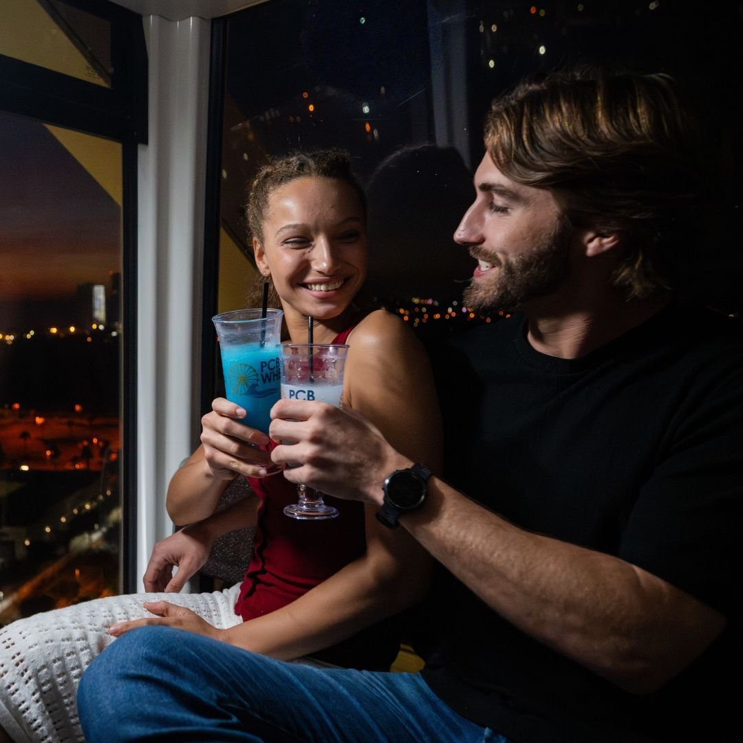 Happy couple on a date on PCB Wheel 