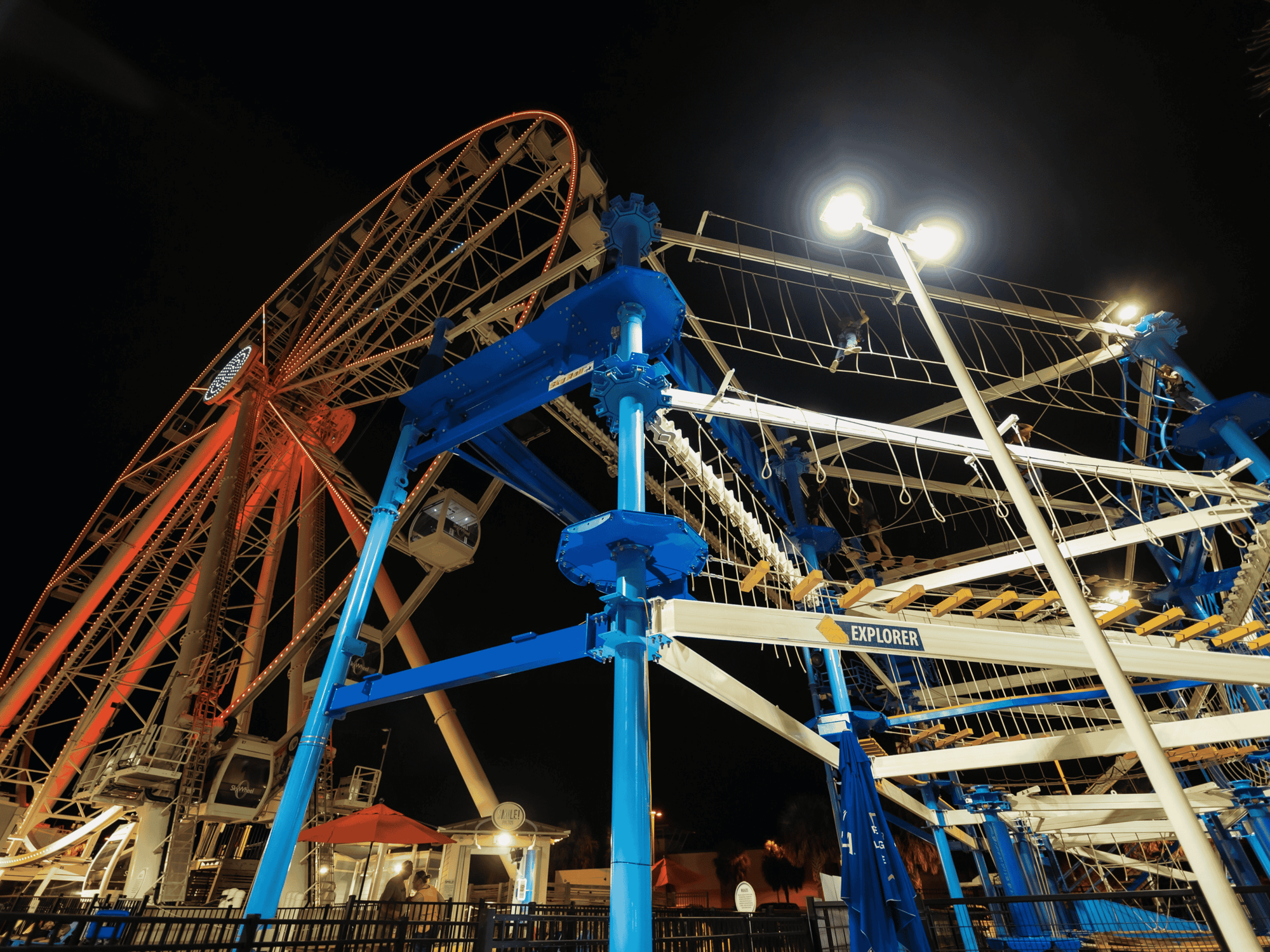 image of the ropes course at the PCB wheel