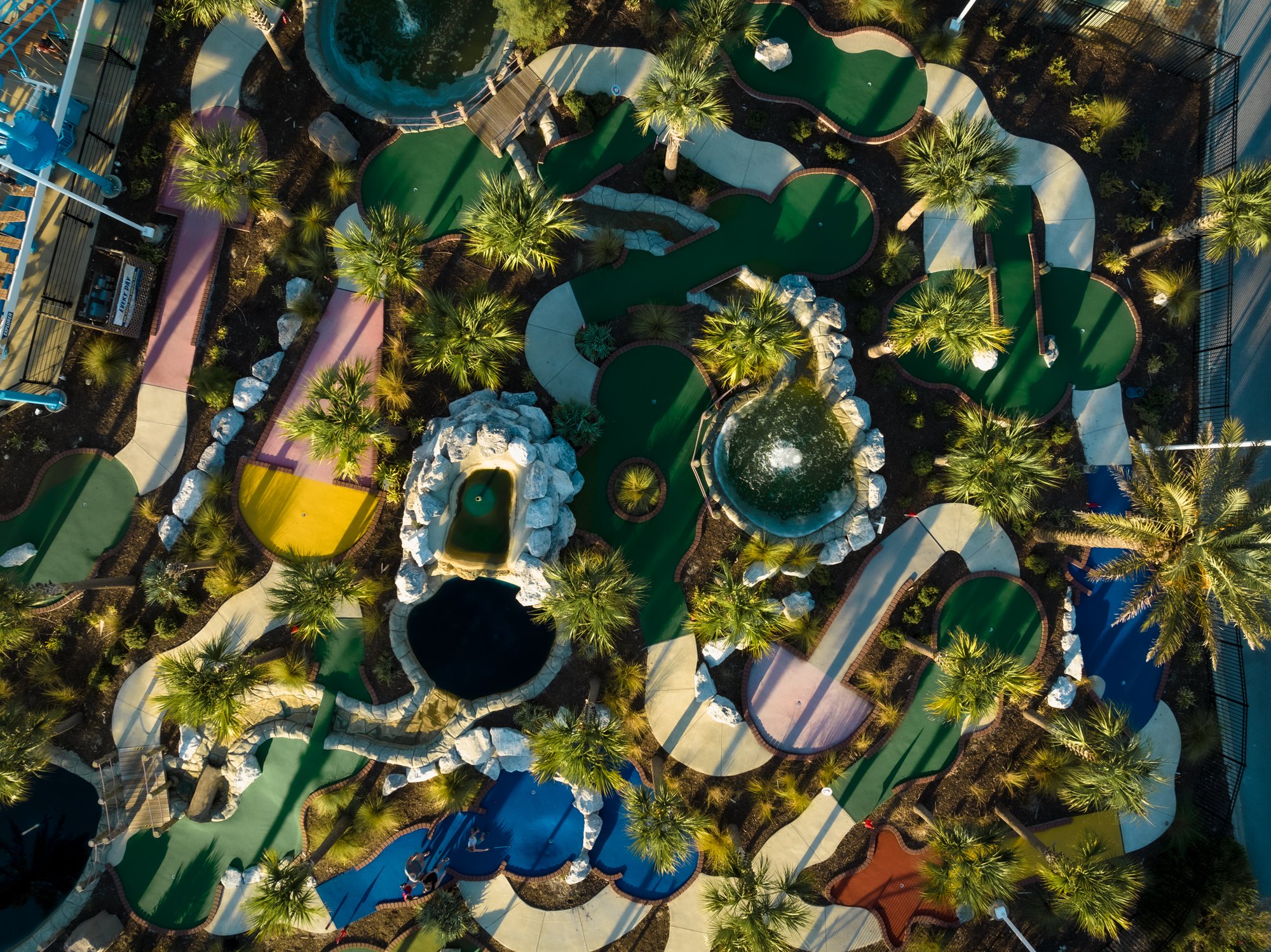The gold course at the PCB mini golf course.