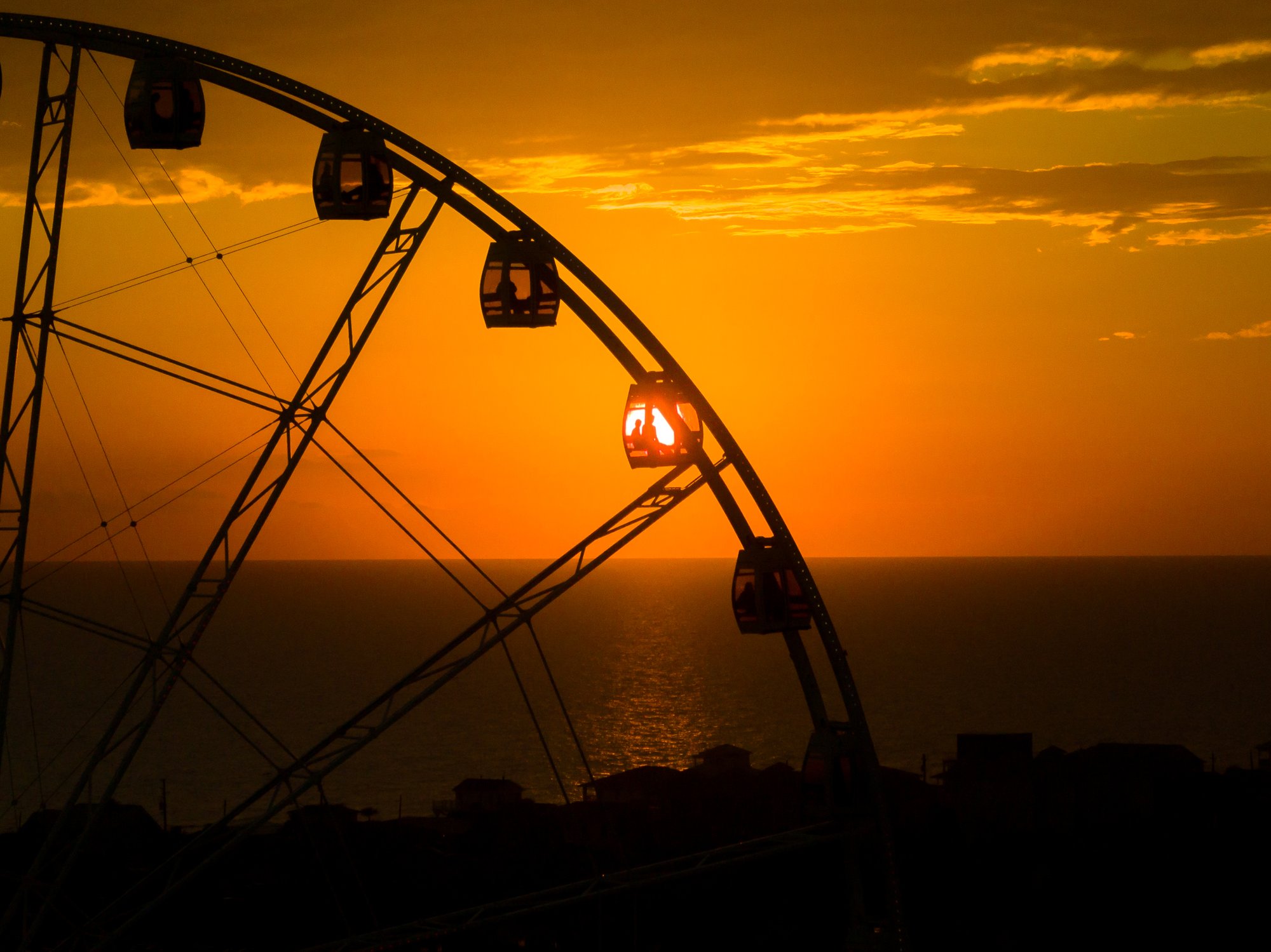 a sunset image of the pcb wheel