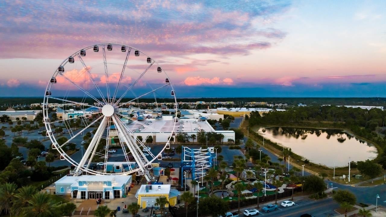 a drone image of the pcb wheel