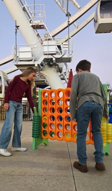 playing games at the PCB Wheel